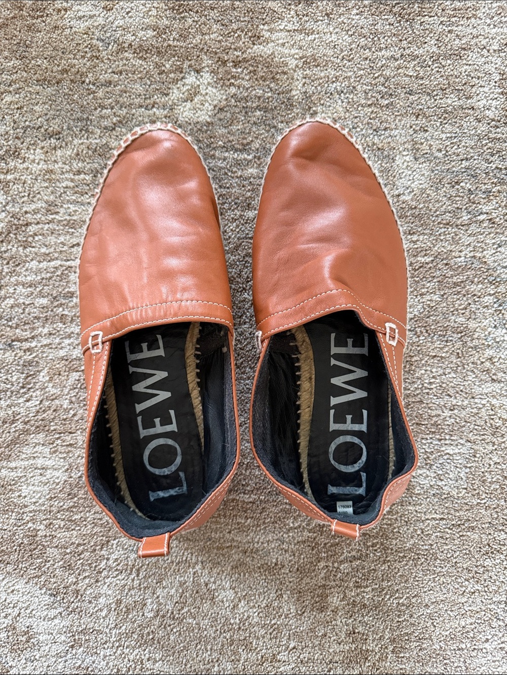 Loewe Men's Leather Slip-On Espadrille
